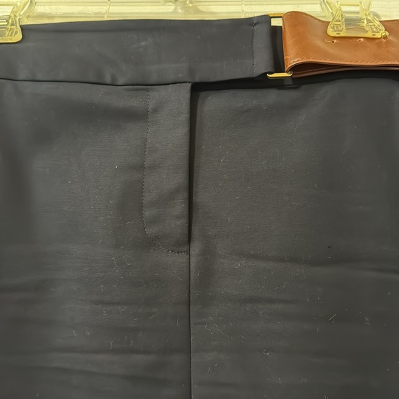 Michael Kors Cotton Stretch skirt. Black with integrated false belt. Size 10. - Picture 2 of 9